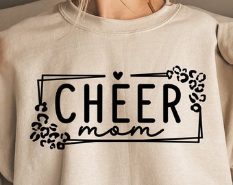 Cheer Mom SVG PNG, Cheer Mom Leopard Svg, Cheerleader Svg, Cheer Mom Shirt Svg, Team Spirit Svg, Cheer Life Svg, Cheerleader Mom Svg, Cheer