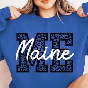 Maine Leopard Print Sublimation Design, Maine Leopard Svg, Maine Map Svg, Maine Png, Maine Svg, Maine Cheetah, Svg Cut Files