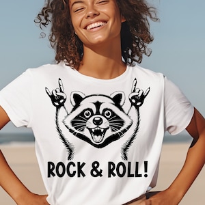 Rock And Roll SVG, Waschbär Shirt, lustige Musik Lehrer svg, süße Waschbär svg, Waschbär svg, Rock auf svg, lustige Musik svg, Snarky Waschbär