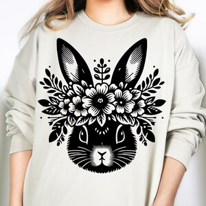 Bunny Mom SVG, Bunny SVG, Hase, Bunny-Svg-Dateien für Cricut, niedliche Bunny-Svg, Floral Bunny-Svg, Osterhase-Svg, Frohe Ostern-Svg