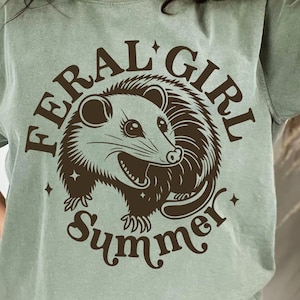 Fille sauvage - Svg été - Svg - Fille sauvage - Été - Svg - Possum - Opossum - Svg - Possum drôle, Fille sauvage - été - Svg - Possum - Mignon