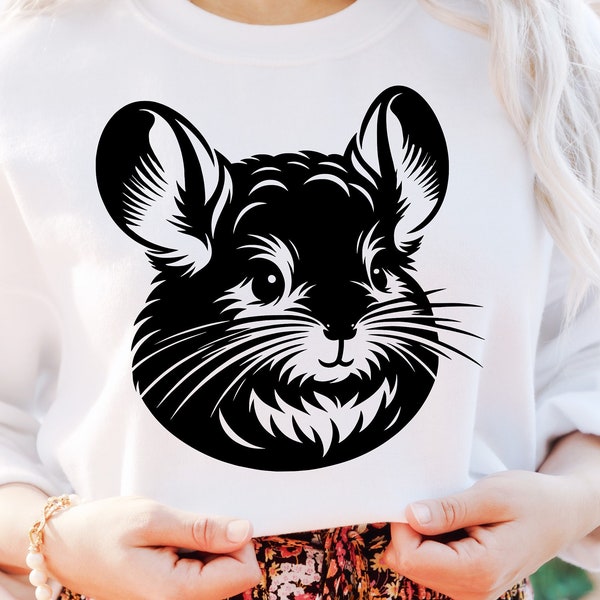 Chinchilla Svg, Cute Chinchilla Svg, Chinchilla Cut Files Cricut, Chinchilla Clipart, Chinchillasilhouette, Chinchilla Svg File