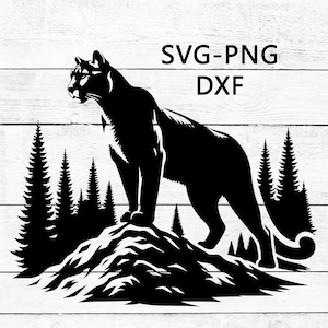 Cougar Svg, Clipart Cougar, Silhouette Cougar, Cougar chemise Svg, Cougar Png, Svg Silhouette Cougar, Tête Cougar Svg, Cougar vecteur Dxf
