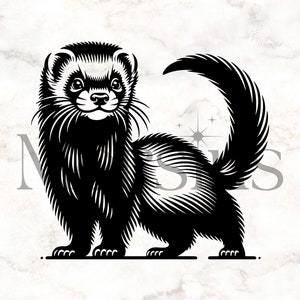 Cute Ferret Svg, Ferret Clipart, Ferret Svg, Ferret Silhouette, Ferret Face Svg, Ferret Cut Files, Ferret Svg File, Ferret Tshirt Svg