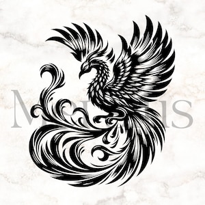 Phoenix Svg, Phoenix Clipart, Phoenix Bird Svg, Phoenix Shirt Svg, Phoenix Png, Phoenix Png, Phoenix Cricut Cut-bestand