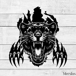 Panther Claws Scratch Svg, Panther Svg, Panther Claw Mark Svg, Wild Animals Svg, Panther Cut File, Panther Clipart, Panther Shirt Svg
