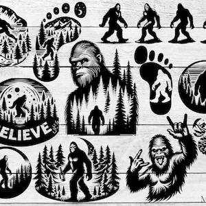 Bigfoot Bundle Svg , Sasquatch Svg, Wild Monster Svg, Bigfoot Car Decal Svg, Big Foot Svg Cut Files, Bigfoot Svg, Bigfoot Shirt Svg