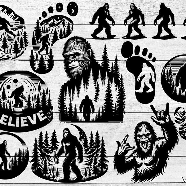 Bigfoot Bundle Svg , Sasquatch Svg, Wild Monster Svg, Bigfoot Car Decal Svg, Big Foot Svg Cut Files, Bigfoot Svg, Bigfoot Shirt Svg