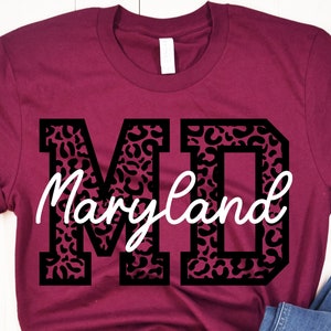 Maryland State SVG PNG, Maryland Leopard Svg, Maryland Map Svg, Maryland Png, Maryland Svg, Maryland Cheetah, Maryland Leopard Sublimation