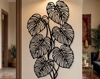 Monstera Leaf Metal Wall Art, Tropical Leaves Metal Wall Art, Tropical Leaf Metal Wall Art, Tropical Leaves Metal Wall Decor