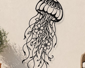 Jellyfish Metal Wall Art, Jellyfish Metal Wall Decor, Jellyfish Sign, Jellyfish wall art