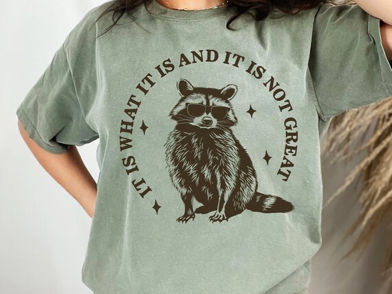 It Is What It Is And It Is Not Great Svg, Funny Raccoon Svg, Raccoon Svg, Raccoon Png, Raccoon Silhouette, Raccoon Cricut File, Cute Raccoon