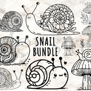 Escargots SVG Bundle, Escargots SVG, Fleur Escargot SVG, Jardin Escargot SVG, Escargot SVG, Escargot Png, Escargot Mignon SVG, Escargot Clipart, Limaces Svg