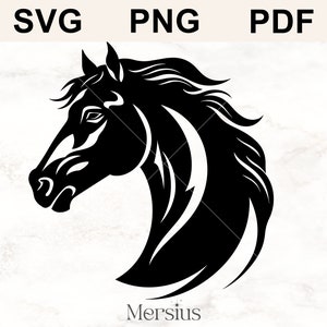 Horse Silhouette SVG PNG, Horse Png, Horse Svg File, Horse Cricut, Horses Svg, Equestrian Svg, Horse Head Svg, Racehorse, Horse Shirt