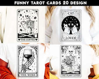 20 Funny Tarot Cards Bundle Svg, Tarot Cards Svg, Tarot Svg, Cute Tarot Cards, Tarot Bundle Svg, Svg Tarot, Skeleton Love Svg, Tarot Bundle