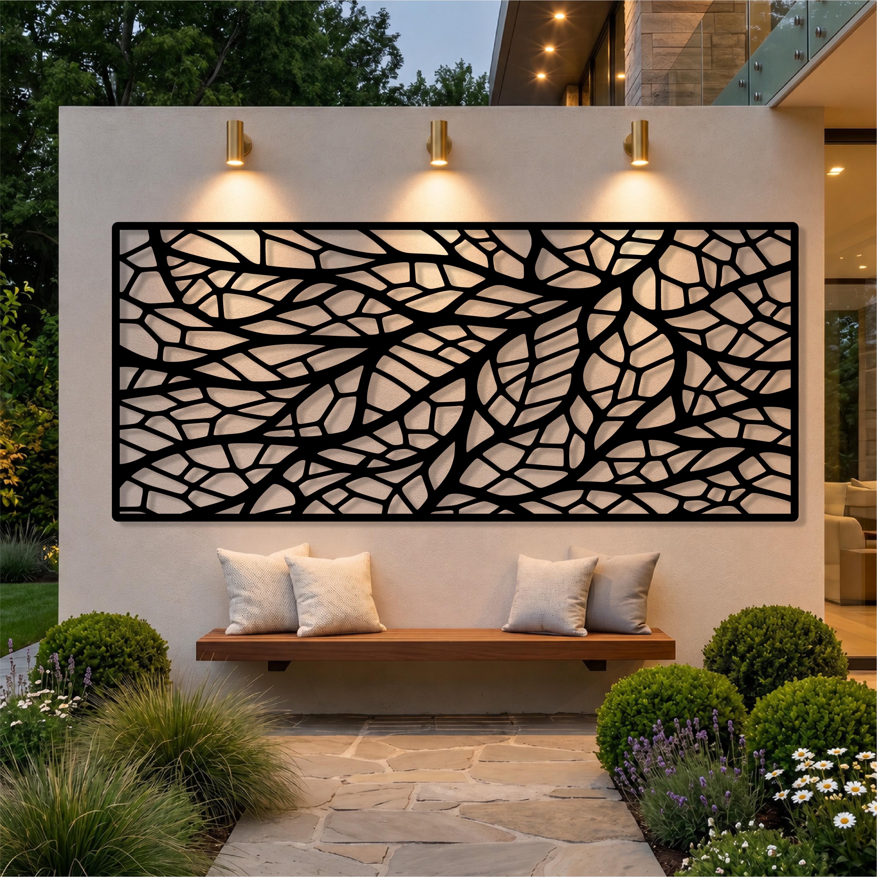 Oversized Abstract Outdoor Metal Wall Art, Large Abstract Outdoor Metal ...