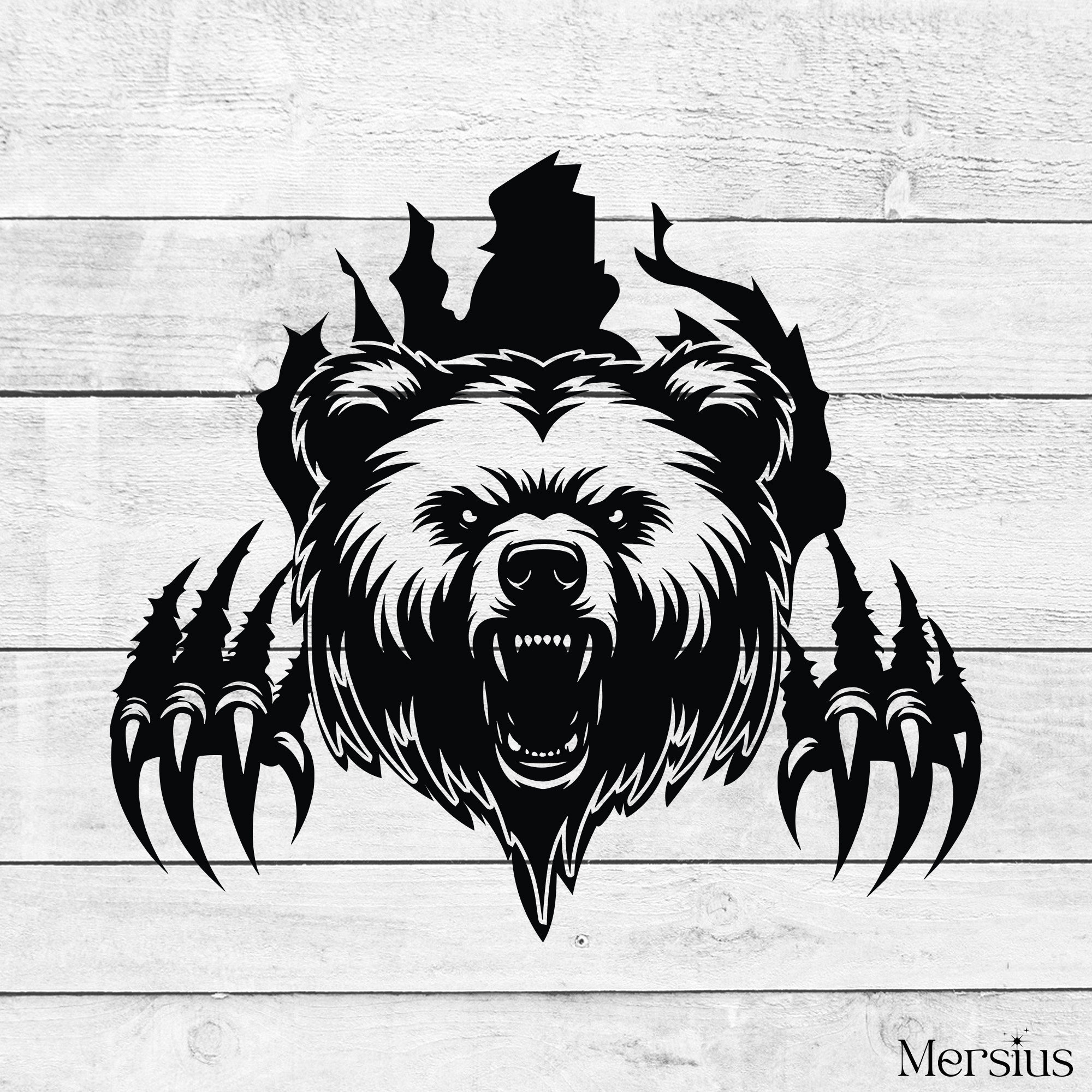 Bear Claws Scratch SVG, Grizzly Bear Svg, Bear Claw Mark Svg