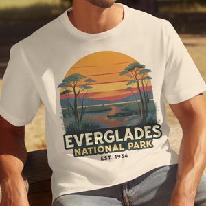 Everglades National Park T-Shirt, Florida Souvenir Tee, Alligator Design Shirt, Nature Lover Gift, Travel Shirt, USA Vacation Apparel