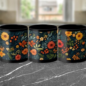 Taza con motivos de bosque y naturaleza, botánica, taza de café de 11 oz con estampado de bosque, regalo ecológico para amantes de la naturaleza y las plantas