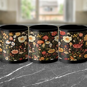 Taza con diseño de bosque y naturaleza - Forest Floor V2 - Taza de café de 11 oz con estampado de bosque - Regalo ecológico para amantes de la naturaleza y las plantas