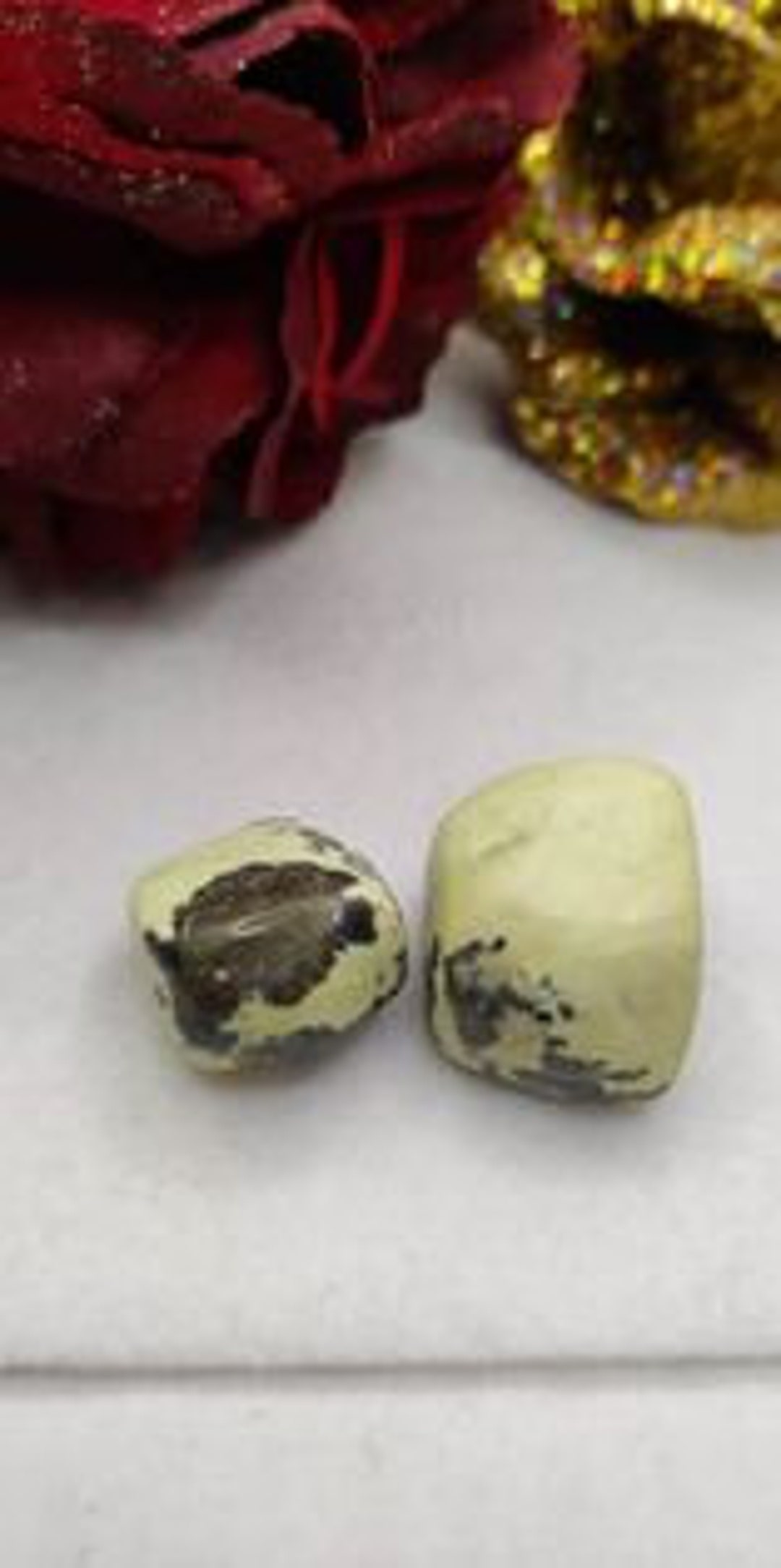 Serpentine Pyrite Tumbled Stones Etsy