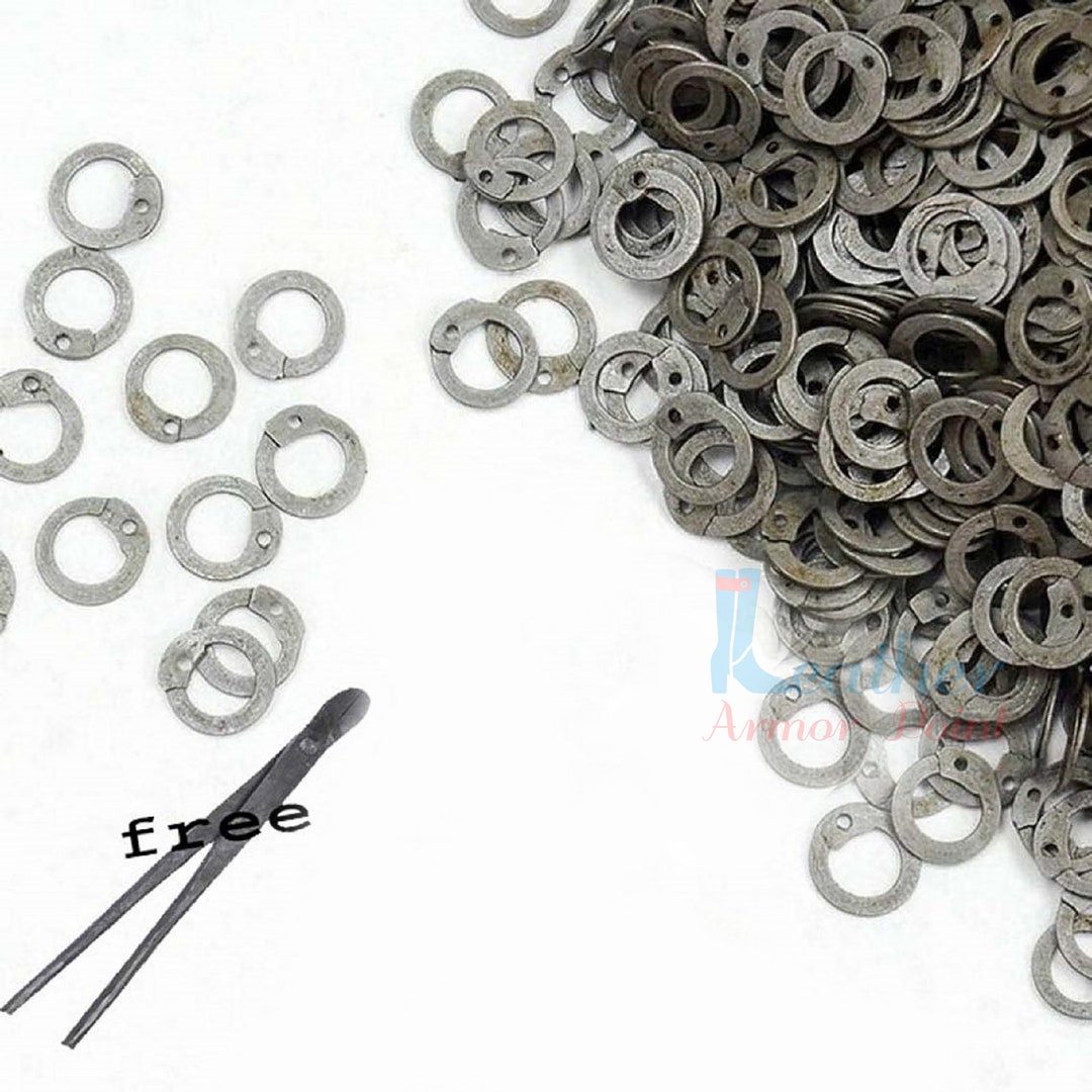 Chain Mail Rings 6mm, 7mm,8mm or 9mm Flat Rings With Round Rivets