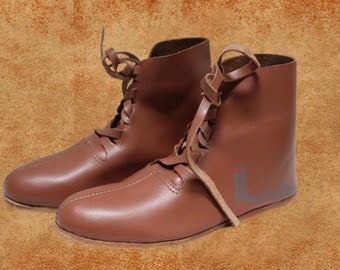 Roman Leather Boots - Dark Brown LAP-012 Valentine Gifts