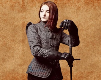 Female gambeson - Medieval Gambeson For viking Events, LAP-358 Chainmaile