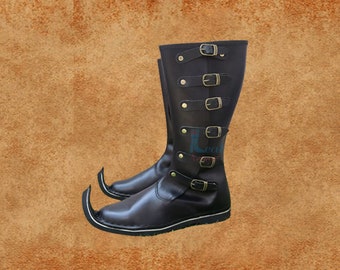 Men's Leather Shoes - Medieval boots, LAP-015 Valentine Gifts