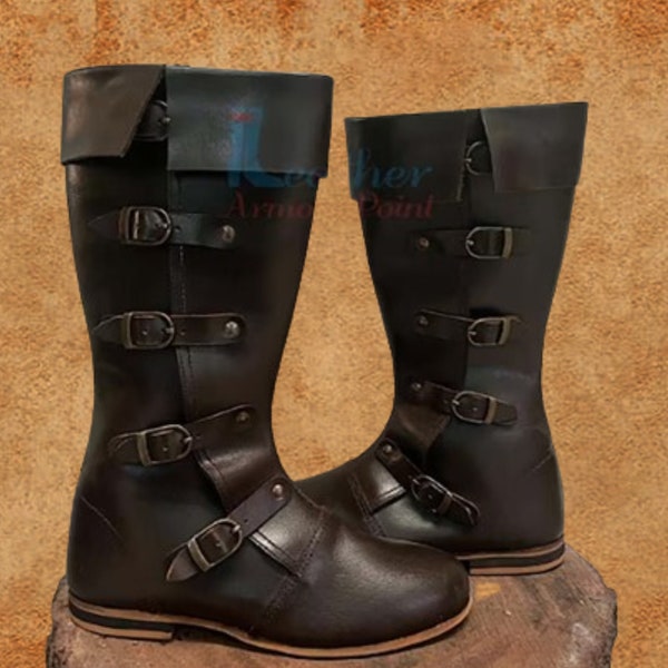 Medieval Boots RENAISSANCE Medieval Leather Boots LAP-020 Christmas Gift