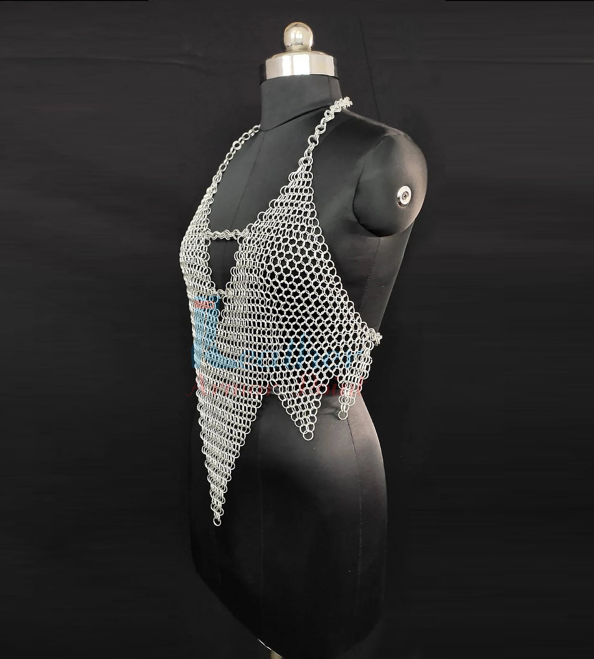 Chain Mail Halter Top Woman's Dress Aluminium Chain Mail, LAP-307 ...