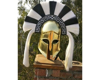 Greek Helmet - Greek Armor Corinthian Helmet Corinthian Armor Ancient Greek Costume Corinthian Costume Transverse Crest