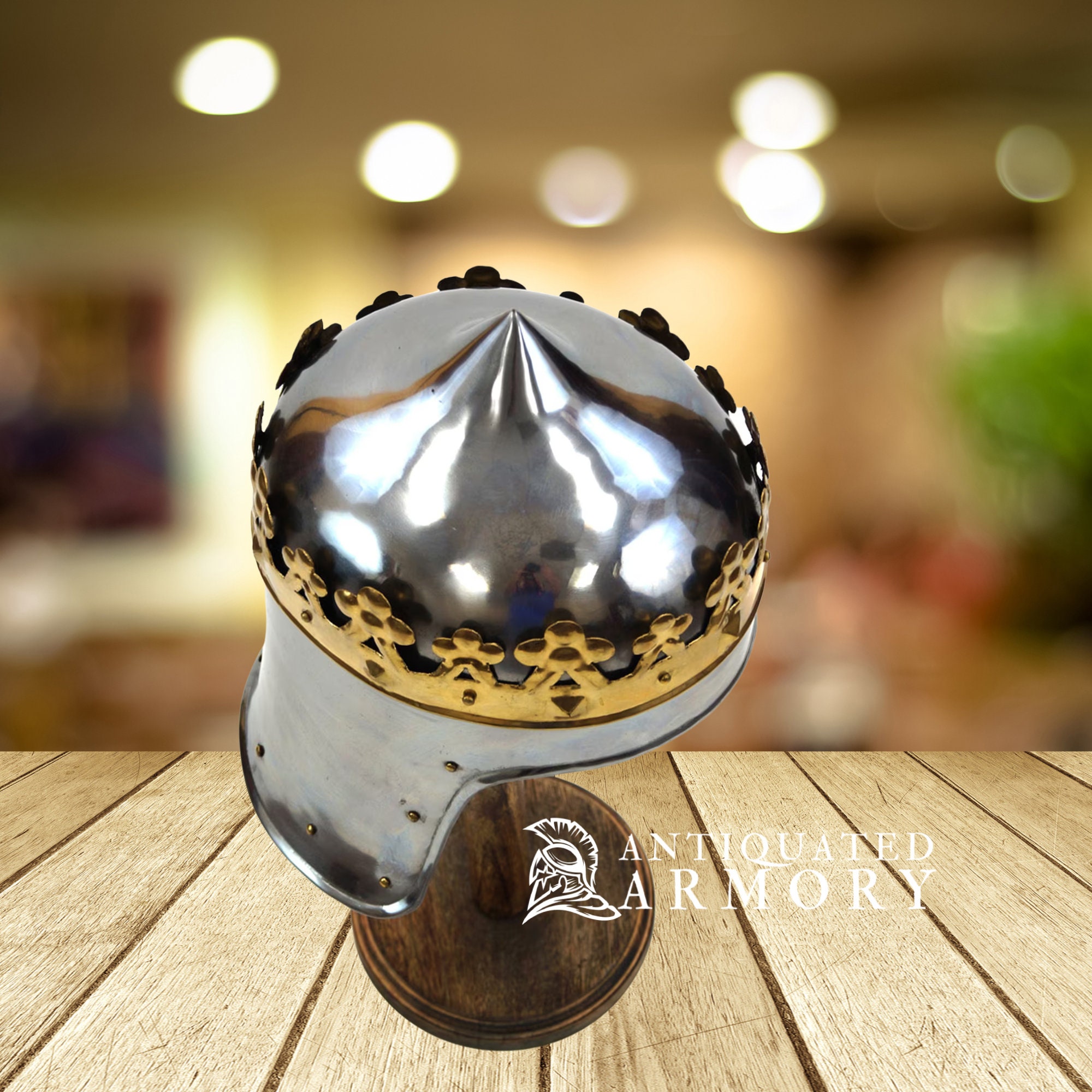 Richard the Lionheart Helmet Monarch Helmet Medieval Crown Etsy