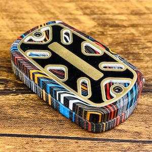 Glass Fiber Fidget Slider, Clear Clikcs, Big & Lightweight, CNC Machined Free Floating Slider