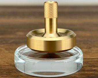 7-10 Minutes Brass Spinning Top, Best Record 11+ Minutes, Base Is Not Included