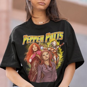 PEPPER POTTS | Pepper Potts Iron Man Tshirt | Pepper Potts Cartoon Avengers | Pepper Cartoon Avenger Sweatshirt | Pepper Potts Avengers