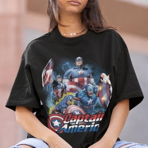 CAPTAIN AMERICA / Captain America Tshirt / Captain America Cartoon Avengers / Captain America Cartoon Avenger Felpa / Captain America