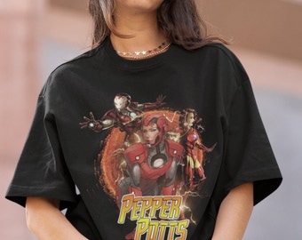 PEPPER POTTS / Pepper Potts Iron Man Camiseta / Pepper Potts Cartoon Avengers / Pepper Cartoon Avenger Sudadera / Pepper Potts Avengers