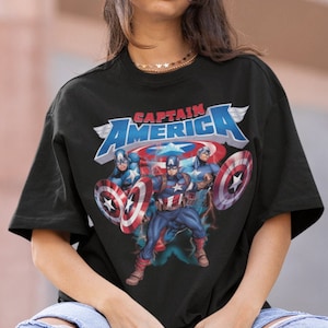 CAPTAIN AMERICA / Captain America Tshirt / Captain America Cartoon Avengers / Captain America Cartoon Avenger Felpa / Captain America