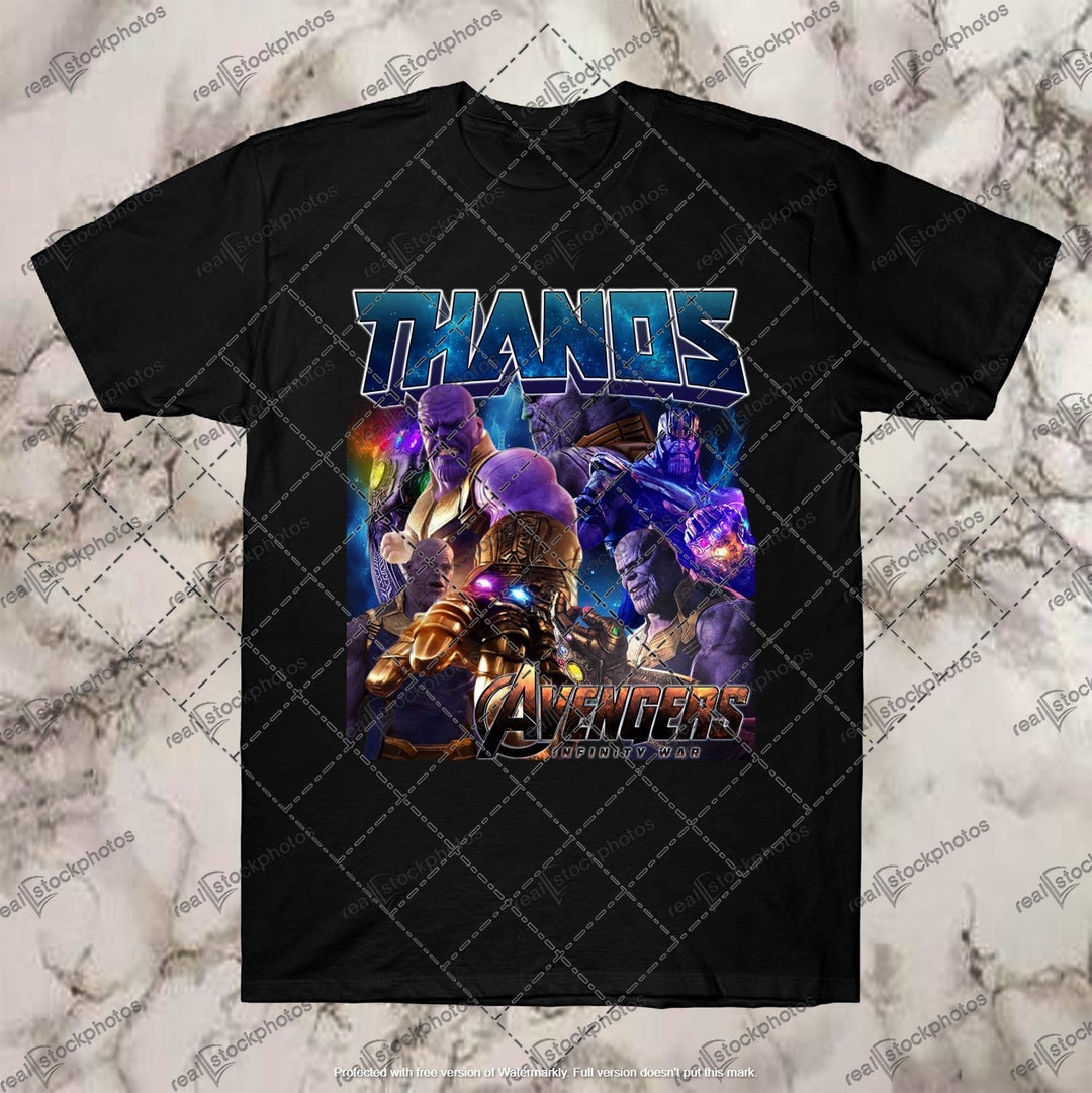 Maglietta Ragazzi 'I Survived Thanos' - T-shirt In 100% Cotone Premium, Stampa Originale Vintage, Girocollo, Vestibilità Regolare
