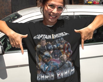 CAPTAIN AMERICA | Chris Evans | Captain America Tshirt Shirt Tee | Captain America Sweatshirt Sweater | Captain America Avengers