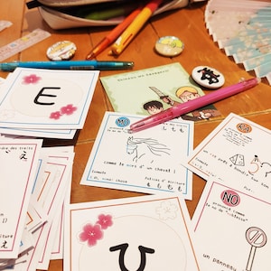 Cartes apprentissage japonais