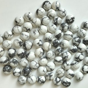 Natural White Howlite Round cabochon AAA Quality 3mm To 40 mm 5 pc Lot