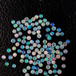 Natural Solid Australian Opal Round Cabochon 2.5 mm Top Flashy AAA Quality, Top Quality opals For Jewelry making