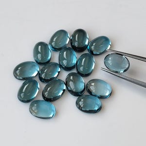 Natural London Blue Topaz oval cabochon 3x5 mm AAA Quality Loose Gemstone