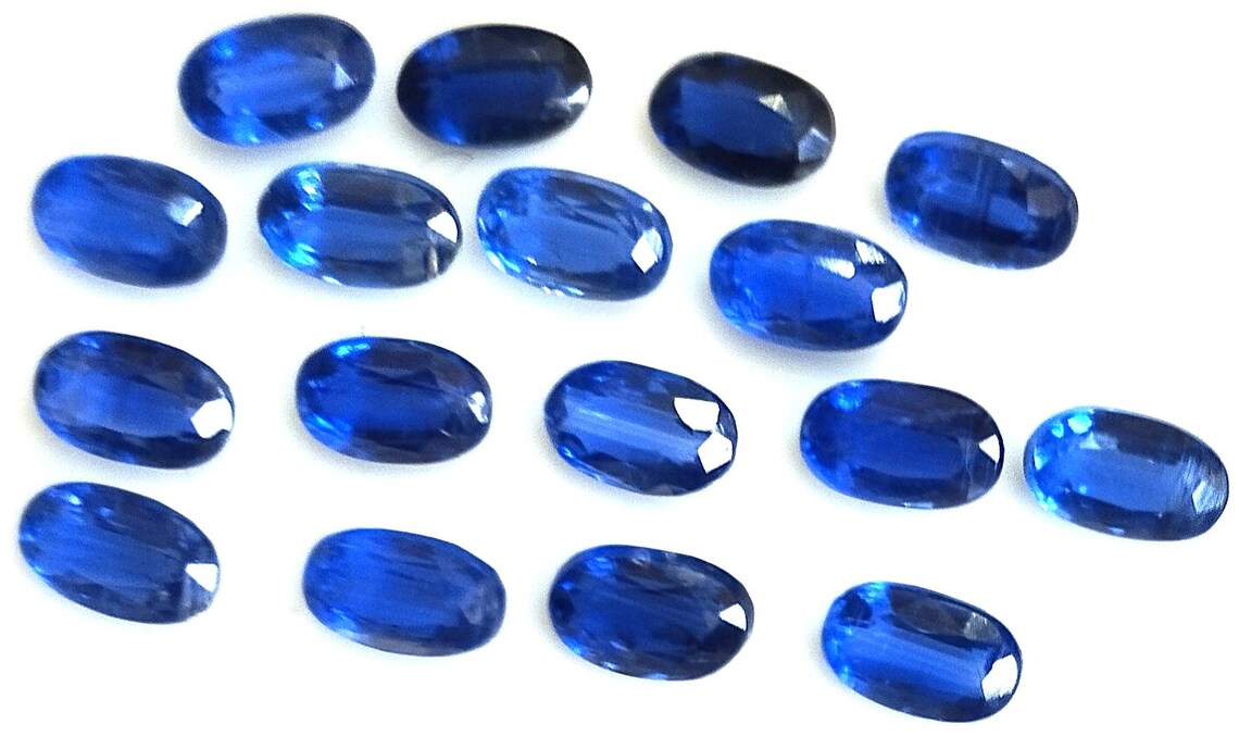 Natural Blue kyanite Oval 4x6 mm Faceted AAA Quality image 1