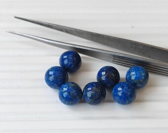 Natural Lapis Lazuli 7mm Round Smooth Sphere Balls Undrilled AAA Quality, No hole Small Sphere