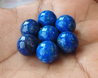Natural Lapis Lazuli 8mm Round Smooth Sphere Balls Undrilled AAA Quality, No hole Small Sphere