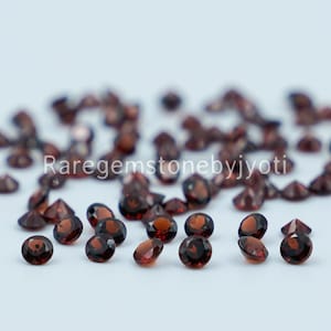 Natural Red Garnet Round 1 mm Faceted AAA Quality- Loose Garnet Top Quality