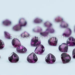 Natural Super Top Quality Rhodolite Garnet 5 mm Heart Faceted AAA Quality- Loose Pink Rhodolite Garnet